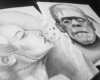 Frankenstein Wife Drawing 